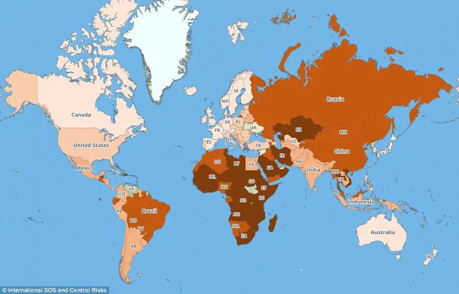 Countries that are considered to be the safest in terms of “security ...