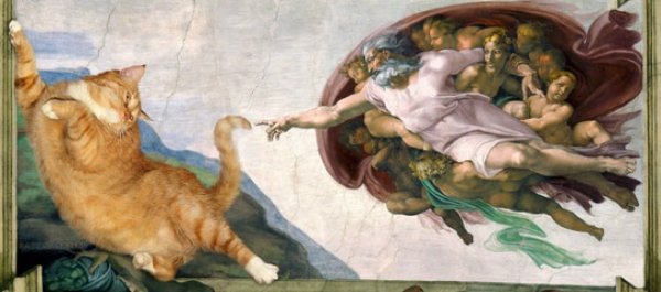 cats1 “The Creation of Adam” by Michelangelo