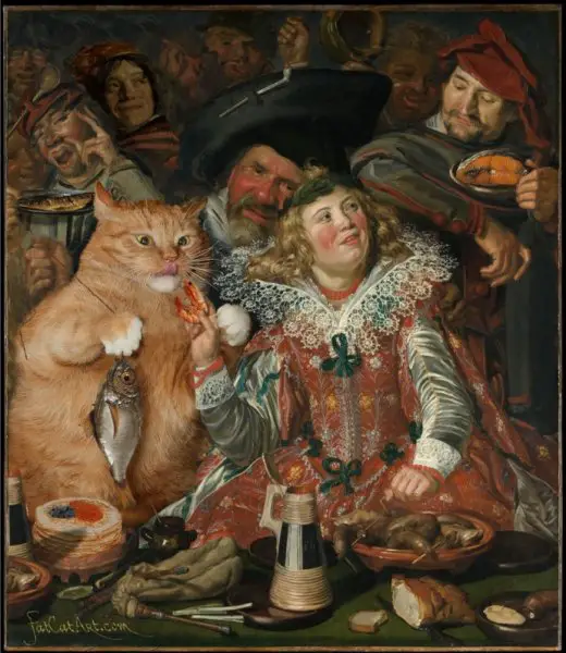 cats15 “Merrymakers at Shrovetide” by Frans Hals