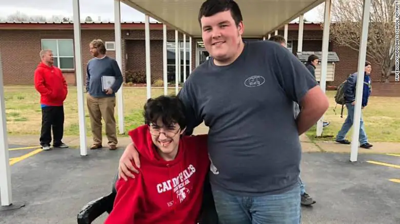 Kind Teen Saves Money For Two Years To Buy His Friend An Electric Wheelchair 190305103745-student-surprises-classmate-trend-exlarge-169