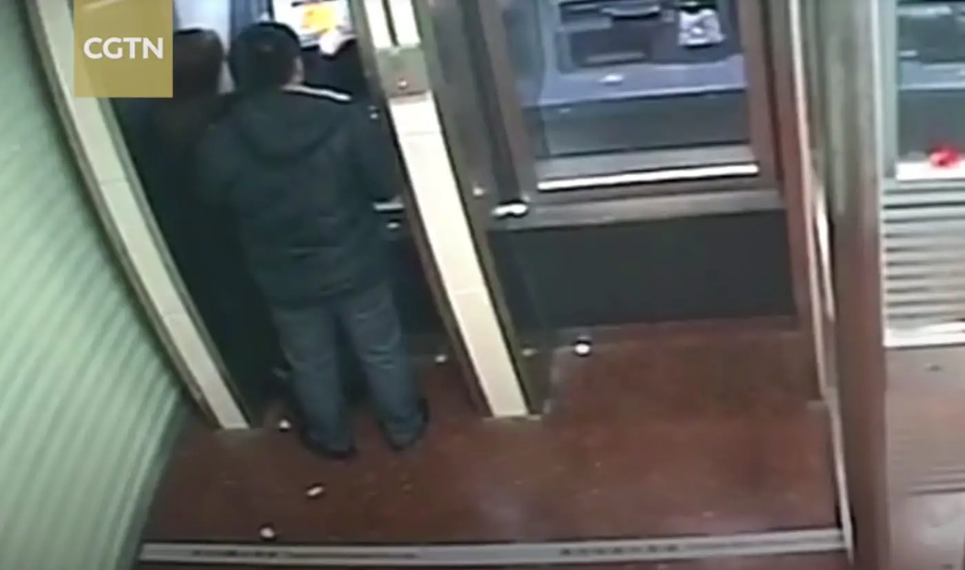 Deng the Robber at ATM CGTN Youtube Screenshot