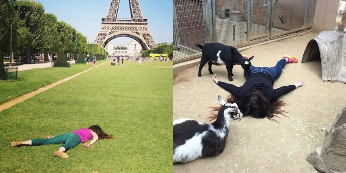Woman Who Hates Selfies, Decides To Take Pictures Of Herself “Lying Dead” All Around The World Gukjghktyu