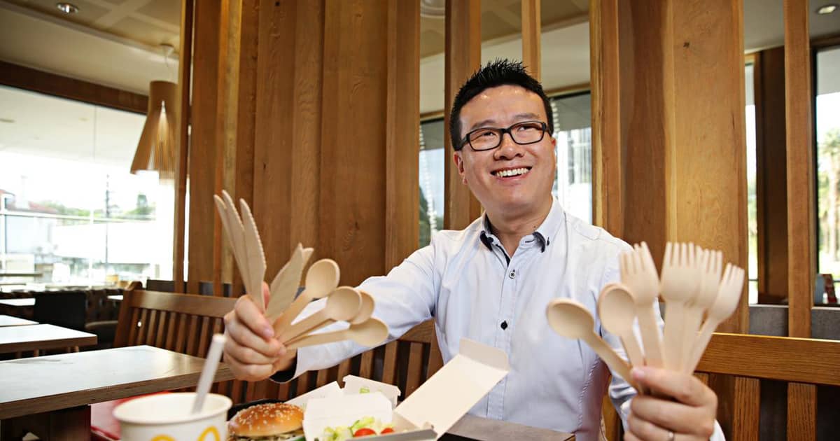 wooden spoons at McDonald’s