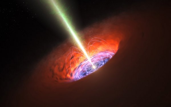 1024px Artist impression of a supermassive black hole at the centre of a galaxy