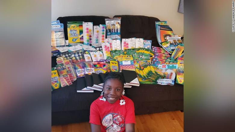 10-year-old girl donated art supplies