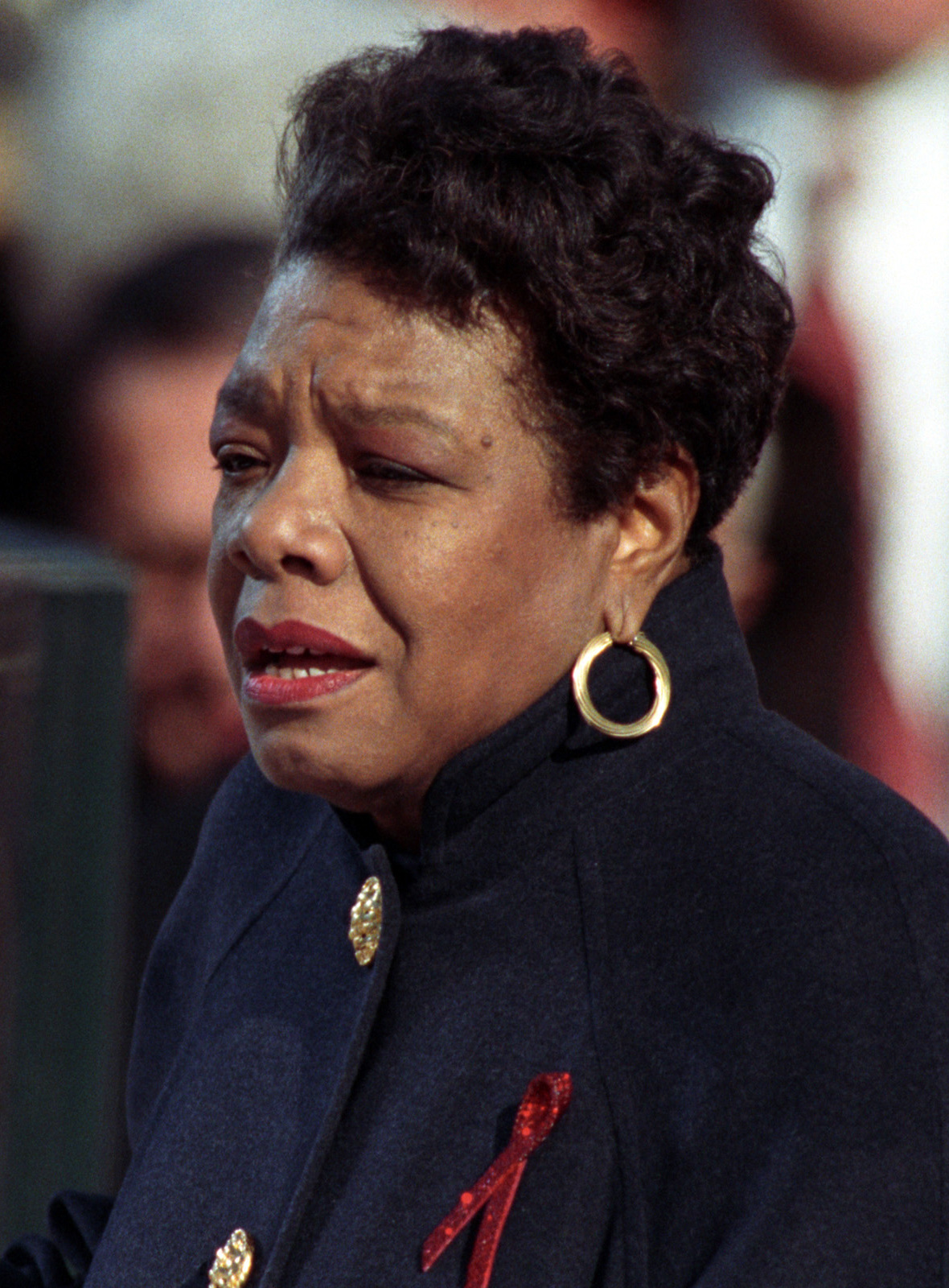Angelou at Clinton inauguration cropped 2
