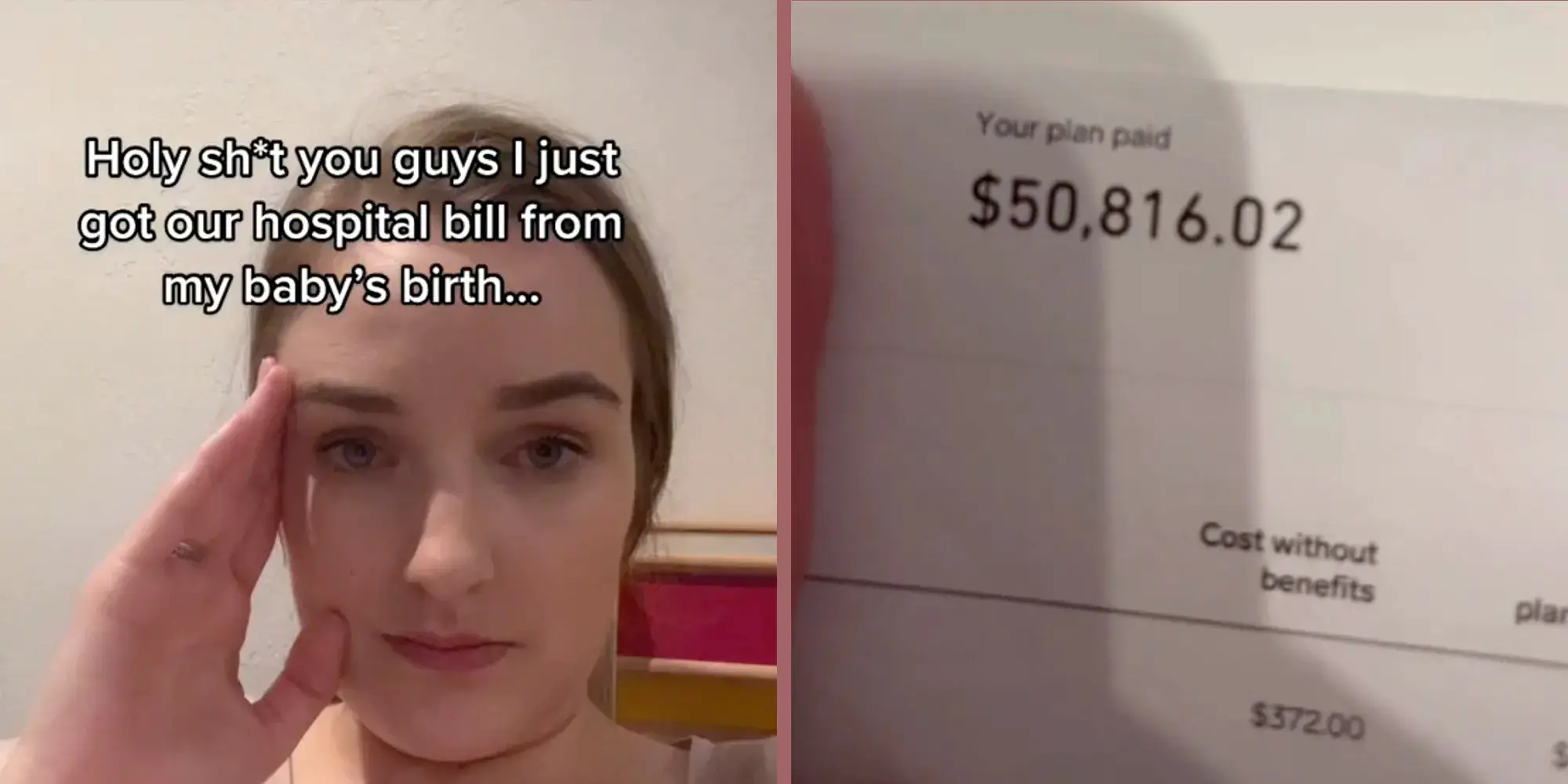 hospital bill for a new mother